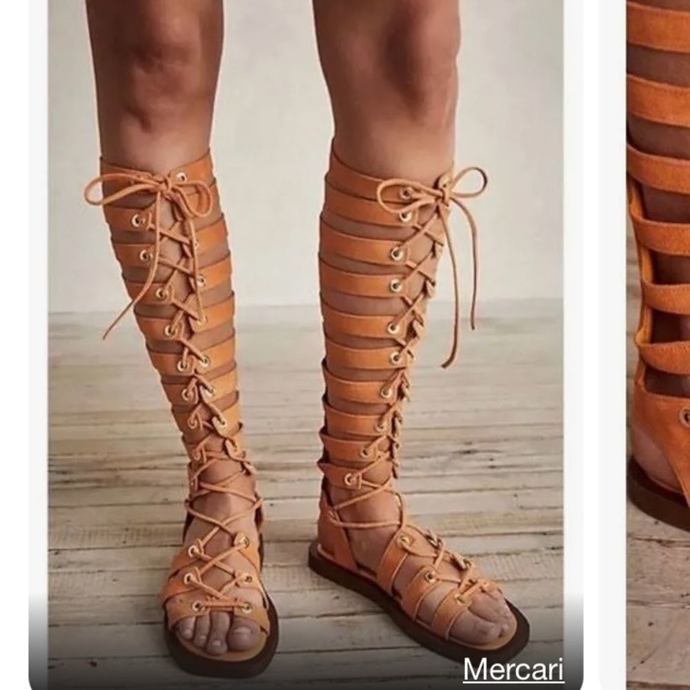 Free People Sun Chaser Tall Gladiator Sandals size 39